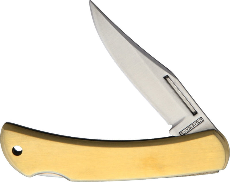 Rough Ryder Lockback Folding Knife 2.13" 440 Stainless Steel Blade Brushed Brass Handle 2004 -Rough Ryder - Survivor Hand Precision Knives & Outdoor Gear Store