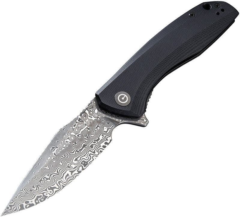 Civivi Baklash Linerlock Folding Knife 3.5" Damascus Steel Blade G10 Handle C801DS -Civivi - Survivor Hand Precision Knives & Outdoor Gear Store