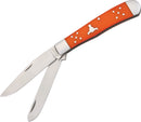 Cattleman's Brahma Bull Pocket Knife 3Cr13 Steel Blades Orange Delrin Handle 0002OD -Cattleman's - Survivor Hand Precision Knives & Outdoor Gear Store