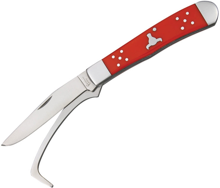 Cattleman's Farriers Companion Pocket Knife 3Cr13 Steel Blades Red Delrin Handle 0067RD -Cattleman's - Survivor Hand Precision Knives & Outdoor Gear Store