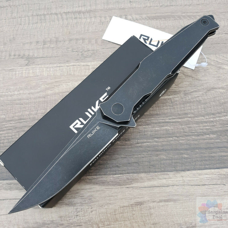 RUIKE P108 Beta Plus Folding Knife 3.5" Sandvik 14C28N Steel Blade 3Cr13 Steel Handle P108SB -RUIKE - Survivor Hand Precision Knives & Outdoor Gear Store