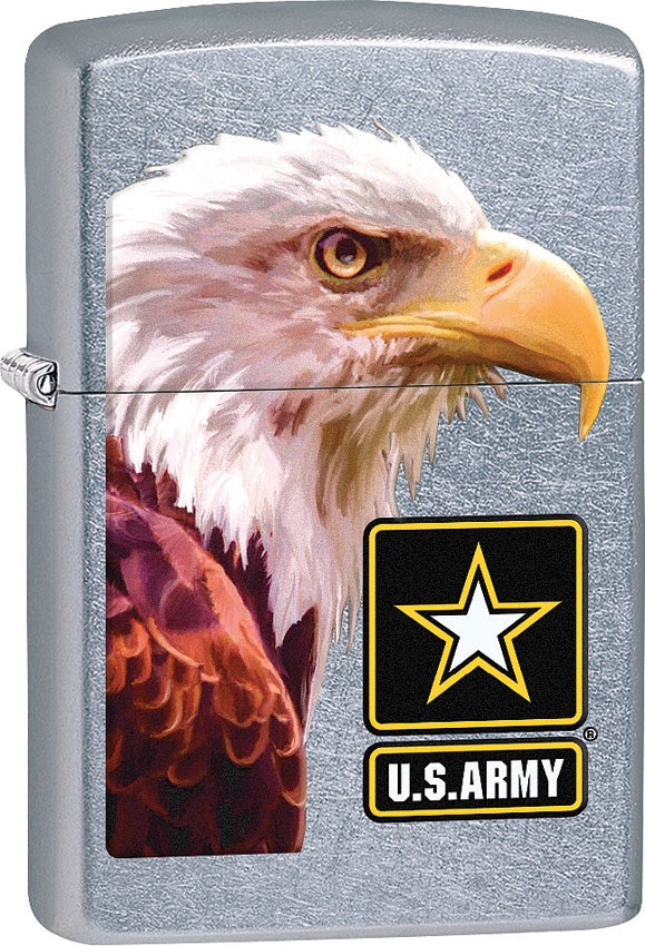 Zippo Lighter US Army Eagle Street Chrome Construction Made In USA 31655 -Zippo - Survivor Hand Precision Knives & Outdoor Gear Store