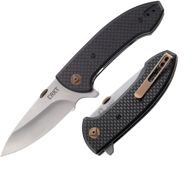 CRKT Avant Linerlock Folding Knife 3.13" 8Cr14MoV Steel Blade Black Carbon Fiber/G10 Handle 4620 -CRKT - Survivor Hand Precision Knives & Outdoor Gear Store