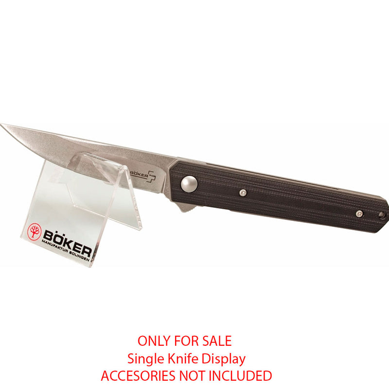 Boker Single-Knife Display Fits Most Folding and Fixed Blade Knives Logo Acrylic 99909 -Boker - Survivor Hand Precision Knives & Outdoor Gear Store