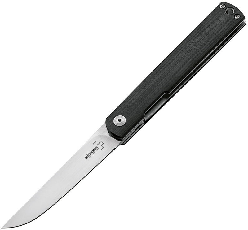 Boker Plus Nori Linerlock Folding Knife 3" Satin VG-10 Steel Blade Black CF Handle 01BO890 -Boker Plus - Survivor Hand Precision Knives & Outdoor Gear Store