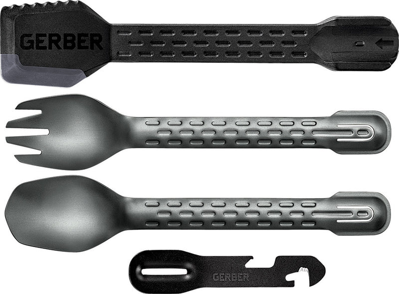 Gerber ComplEAT Black Aluminum Fork Function Multi-Tools Includes Bottle Opener 3463 -Gerber - Survivor Hand Precision Knives & Outdoor Gear Store