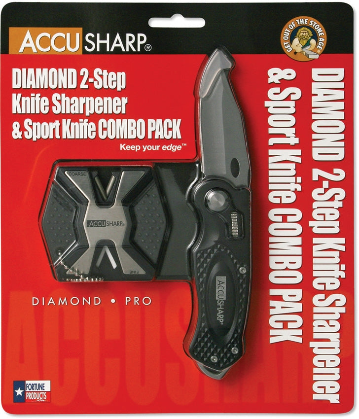 AccuSharp Wheel LockPRO Combo Folding Knife 2.5" Stainless Steel Blade Aluminum 046C -AccuSharp - Survivor Hand Precision Knives & Outdoor Gear Store