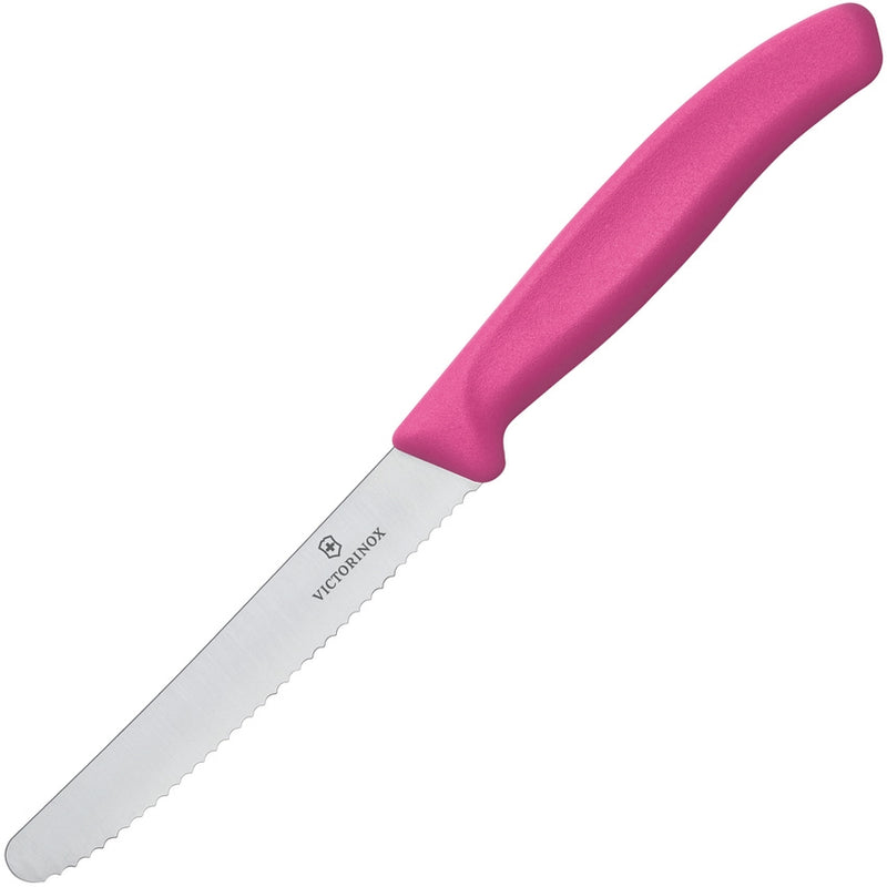 Victorinox Utility Pink Ser Round Fixed Knife 4" Stainless Blade Polypropylene Handle 67836L115 -Victorinox - Survivor Hand Precision Knives & Outdoor Gear Store