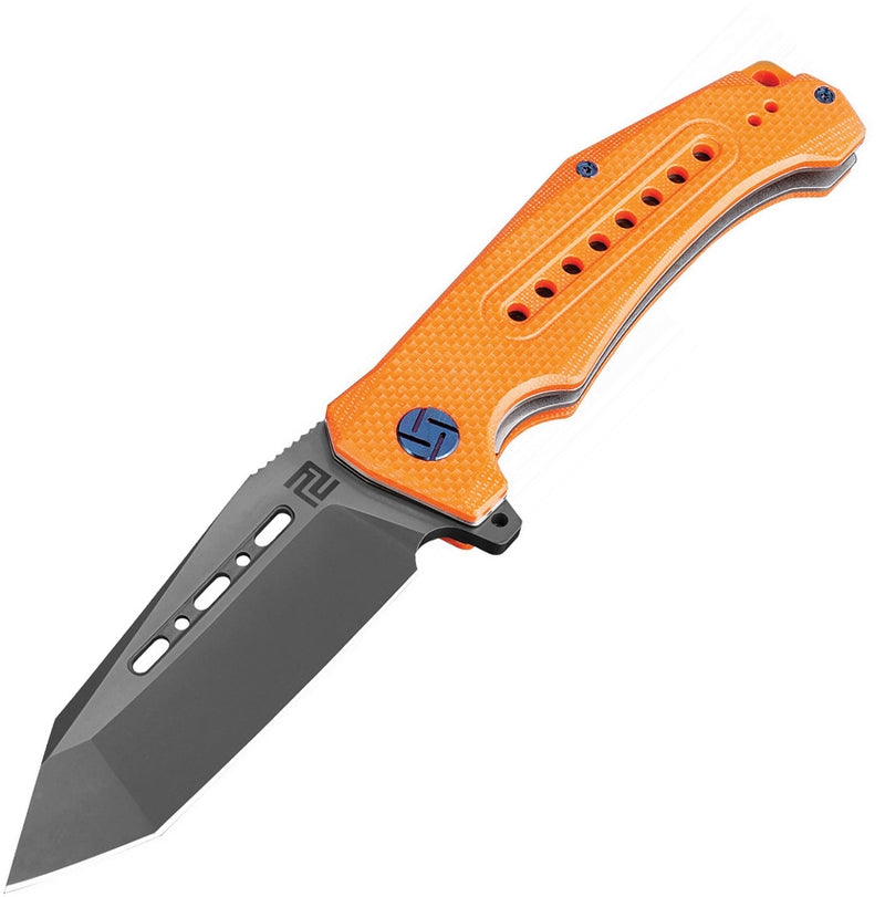 Artisan Cutlery Jungle Linerlock Folding Knife 4" D2 Tool Steel Blade Orange G10 Handle -Artisan Cutlery - Survivor Hand Precision Knives & Outdoor Gear Store