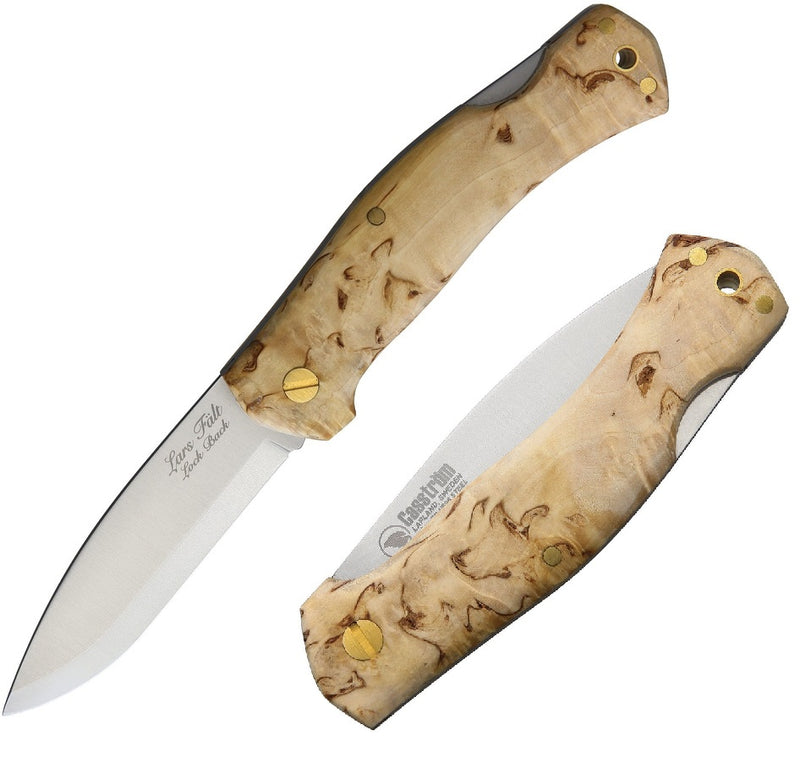 Casstrom Lars Falt Folding Knife 3" Bohler N690 Steel Blade Curly Birch Handle I17004 -Casstrom - Survivor Hand Precision Knives & Outdoor Gear Store