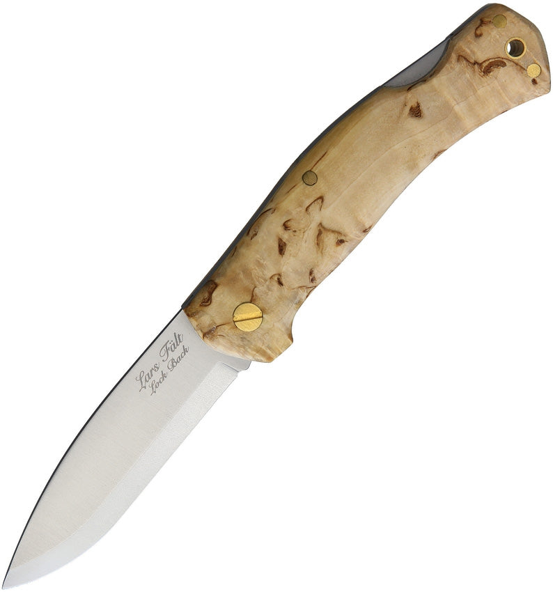 Casstrom Lars Falt Folding Knife 3" Bohler N690 Steel Blade Curly Birch Handle I17004 -Casstrom - Survivor Hand Precision Knives & Outdoor Gear Store