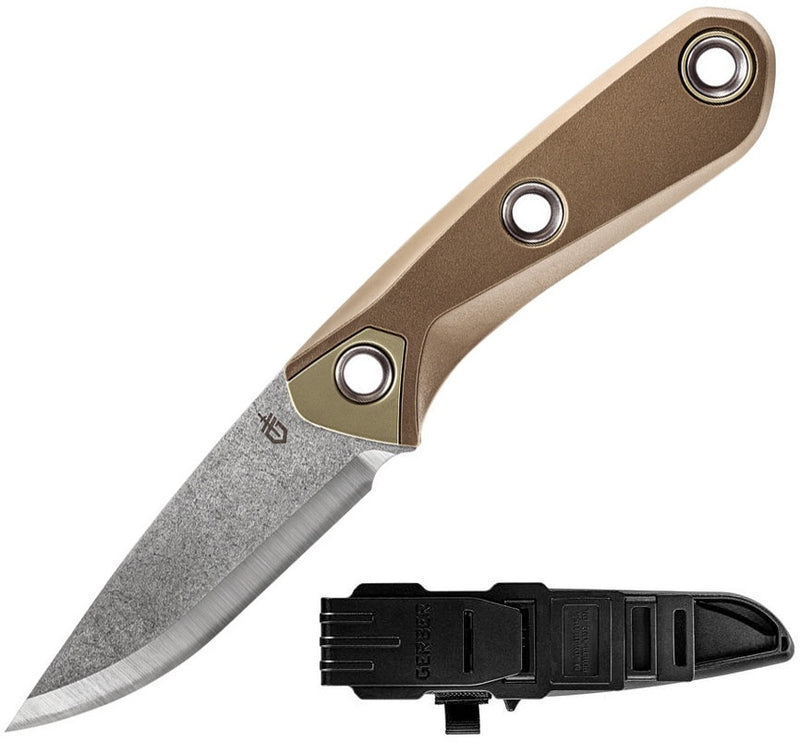Gerber Principle Fixed Knife 3.25" 420HC Steel Blade Coyote Brown Rubber Handle 657 -Gerber - Survivor Hand Precision Knives & Outdoor Gear Store