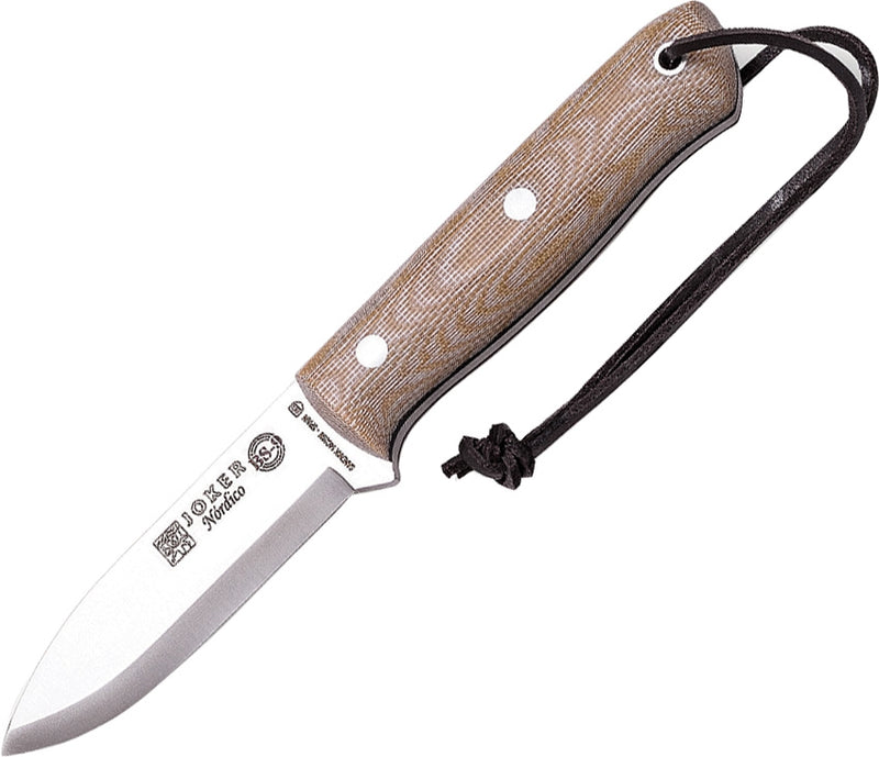 Joker Nordic Fixed Knife 4" 14C28N Steel Full Tang Blade Tan Micarta Handle RCM115 -Joker - Survivor Hand Precision Knives & Outdoor Gear Store