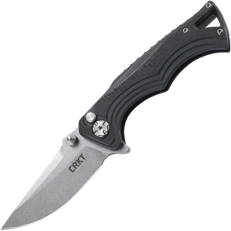 CRKT BT Fighter Folding Knife 2.88" 8Cr13MoV Steel Drop Point Blade Black GRN Handle 5220 -CRKT - Survivor Hand Precision Knives & Outdoor Gear Store