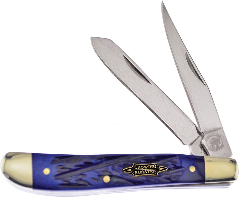 Frost Cutlery Crowing Rooster Pocket Knife Stainless Steel Blades Bone Handle CR265BLJB -Frost Cutlery - Survivor Hand Precision Knives & Outdoor Gear Store