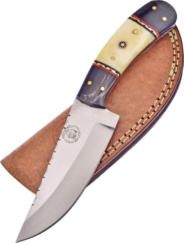 Frost Cutlery Cloud Hunter Fixed Knife 4" Stainless Steel Blade White Bone/Buffalo Horn Handle W676BHWSB -Frost Cutlery - Survivor Hand Precision Knives & Outdoor Gear Store