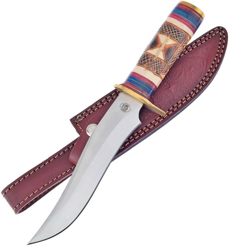 Frost Cutlery Sky Dancer Fixed Knife 7" Stainless Steel Bowie Blade Bone/Pakkawood Handle W653BRB -Frost Cutlery - Survivor Hand Precision Knives & Outdoor Gear Store