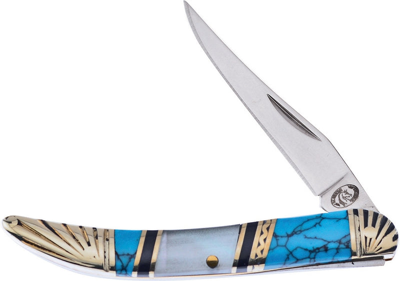 Frost Cutlery Toothpick Folding Knife Stainless Blade Turquoise/Pearl Handle HS109BBW -Frost Cutlery - Survivor Hand Precision Knives & Outdoor Gear Store