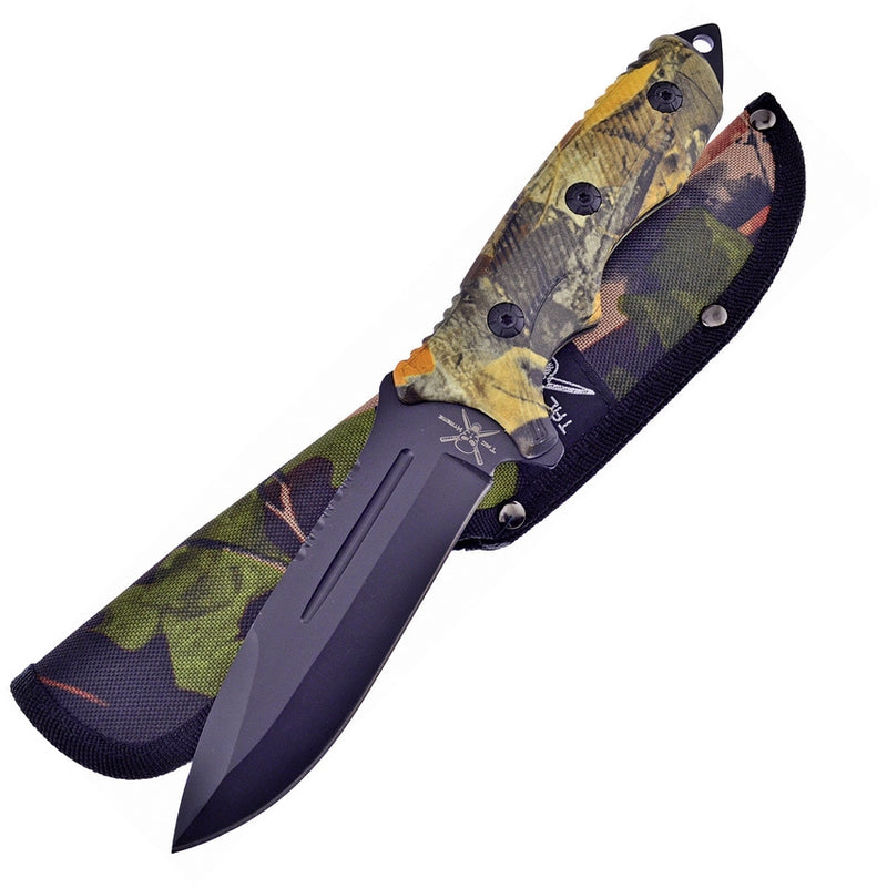 Frost Cutlery Fixed Knife 5.25" Stainless Steel Full Tang Blade Camo ABS Handle X200CA -Frost Cutlery - Survivor Hand Precision Knives & Outdoor Gear Store