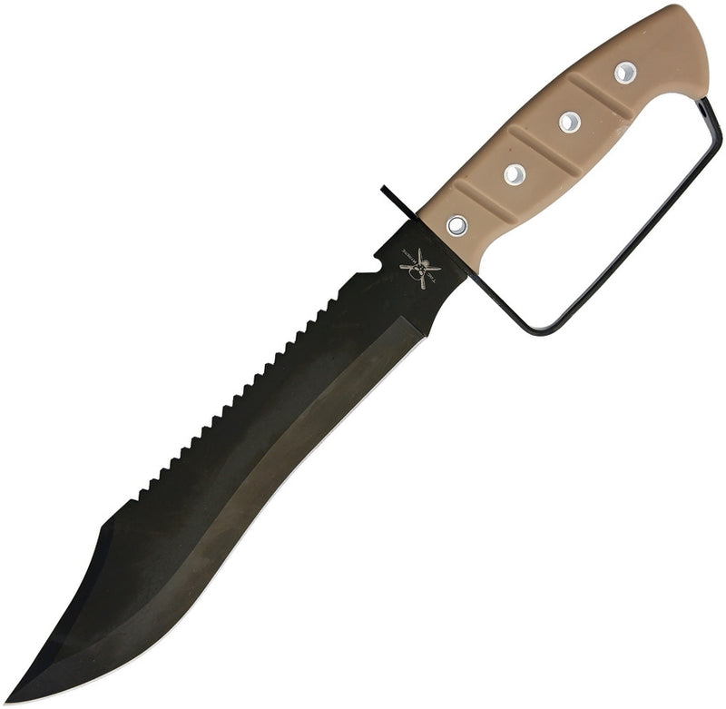 Frost Cutlery Bowie Tac Xtreme Fixed Knife 10" Stainless Blade Tan Rubber Handle X30SAND -Frost Cutlery - Survivor Hand Precision Knives & Outdoor Gear Store