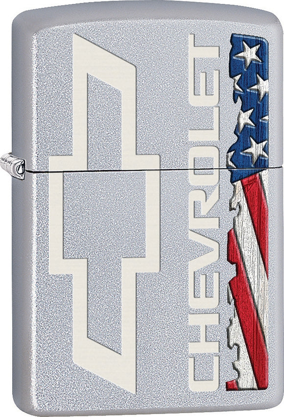 Zippo Lighter Chevrolet Bowtie/Flag Windproof Dimensions 1.44" x 2.25" Metal 05606 -Zippo - Survivor Hand Precision Knives & Outdoor Gear Store