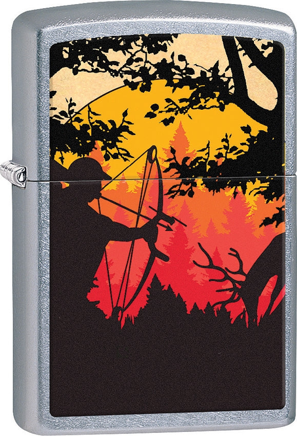 Zippo Lighter Bow Hunter Design Windproof Refillable Street Chrome Made In USA 15251 -Zippo - Survivor Hand Precision Knives & Outdoor Gear Store