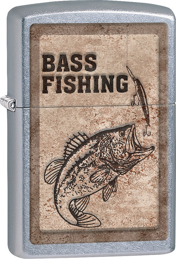 Zippo Lighter Bass Fishing Windproof Refillable Street Chrome Made In USA 15248 -Zippo - Survivor Hand Precision Knives & Outdoor Gear Store