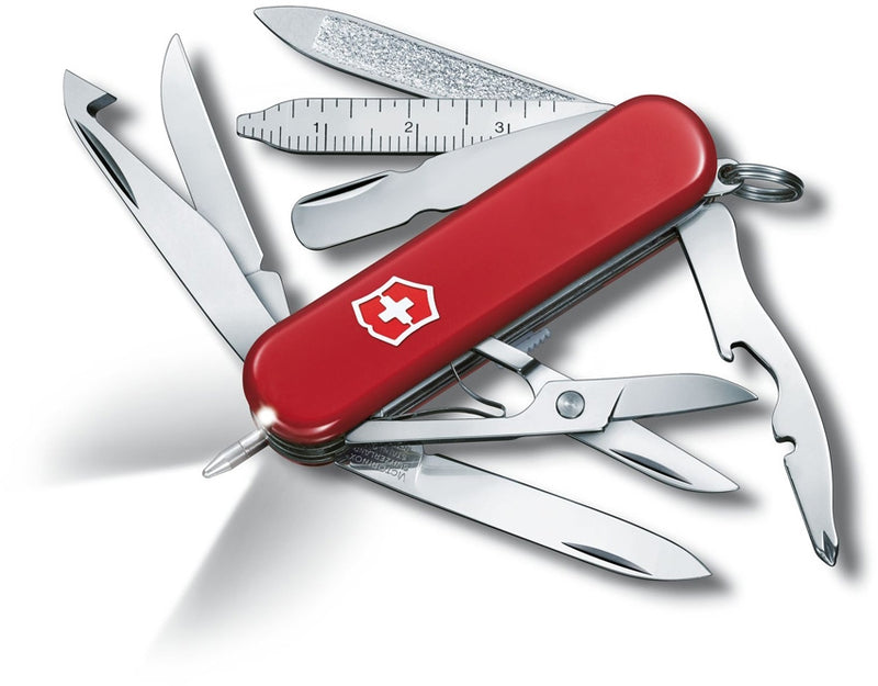 Victorinox Midnite MiniChamp Pocket Knife Stainless Steel Blade Red Synthetic Handle 06386X4 -Victorinox - Survivor Hand Precision Knives & Outdoor Gear Store