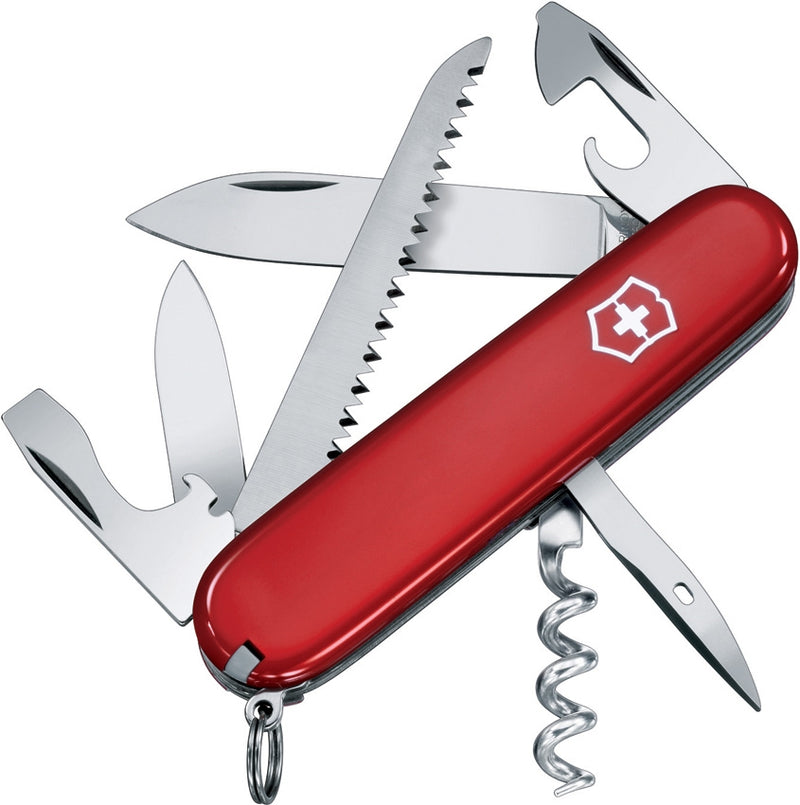 Victorinox Camper Pocket Knife Stainless Steel Blades Red ABS Handle 1361371033X2 -Victorinox - Survivor Hand Precision Knives & Outdoor Gear Store