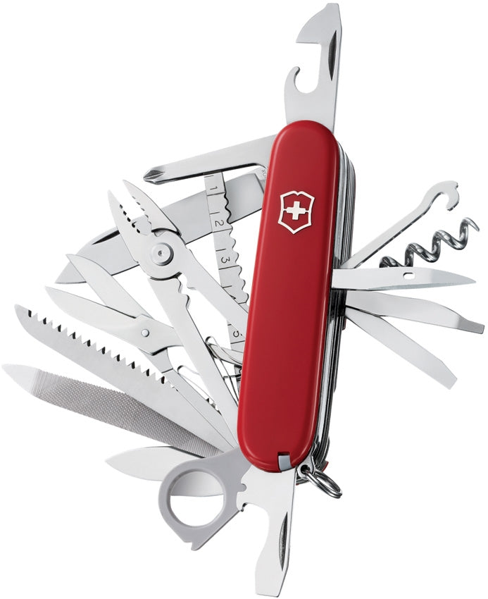 Victorinox SwissChamp Pocket Knife Stainless Steel Blades Red ABS Handle 16795X4 -Victorinox - Survivor Hand Precision Knives & Outdoor Gear Store