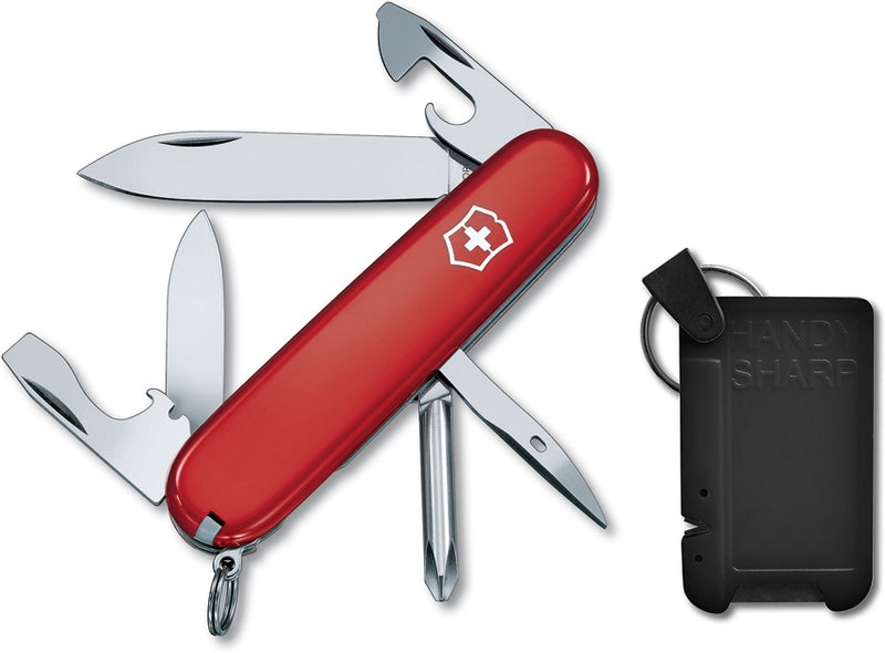 Victorinox Tinker Sharpener Combo Pocket Knife Stainless Steel Blades Red ABS Handle 1889X8 -Victorinox - Survivor Hand Precision Knives & Outdoor Gear Store