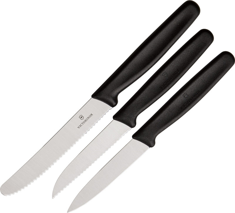 Victorinox Set Kitchen Knife Stainless Steel Blades Black Nylon Handles 511133 -Victorinox - Survivor Hand Precision Knives & Outdoor Gear Store