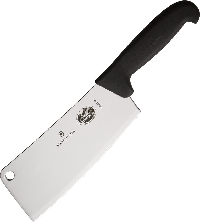 Victorinox Cleaver Fixed Knife 7" Stainless Steel Blade Black Fibrox Handle VN5400318 -Victorinox - Survivor Hand Precision Knives & Outdoor Gear Store