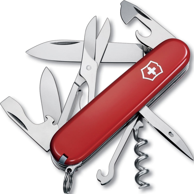 Victorinox Climber Pocket Knife Stainless Steel Blades Red ABS Handle 13703033X1 -Victorinox - Survivor Hand Precision Knives & Outdoor Gear Store