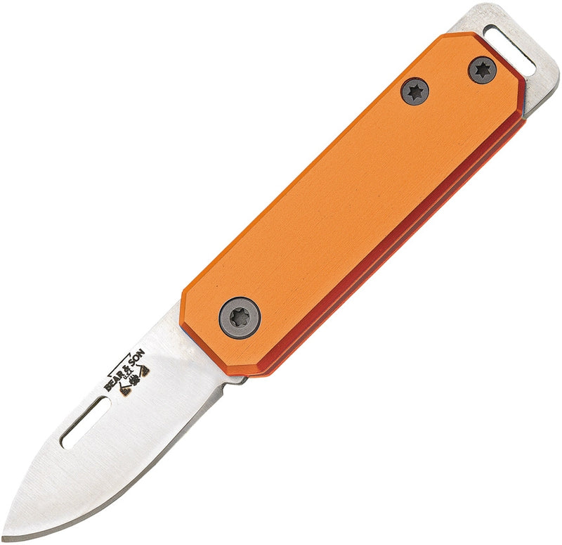 Bear & Son Small Slip Joint Folding Knife 1.5" High Carbon Steel Blade Orange Aluminum Handle 109OR -Bear & Son - Survivor Hand Precision Knives & Outdoor Gear Store