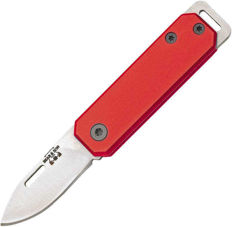 Bear & Son Small Slip Joint Folding Knife 1.5" High Carbon Steel Blade Red Aluminum Handle 109RD -Bear & Son - Survivor Hand Precision Knives & Outdoor Gear Store