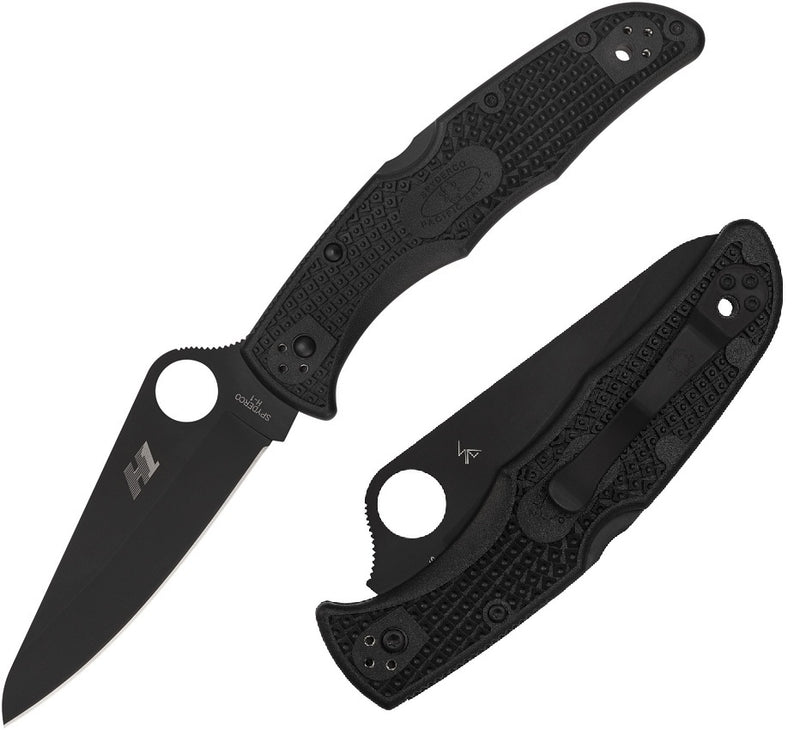 Spyderco Pacific Salt 2 Lockback Folding Knife 3.75" H1 Steel Blade Black Bi-Directional Texture FRN Handle 91PBBK2 -Spyderco - Survivor Hand Precision Knives & Outdoor Gear Store