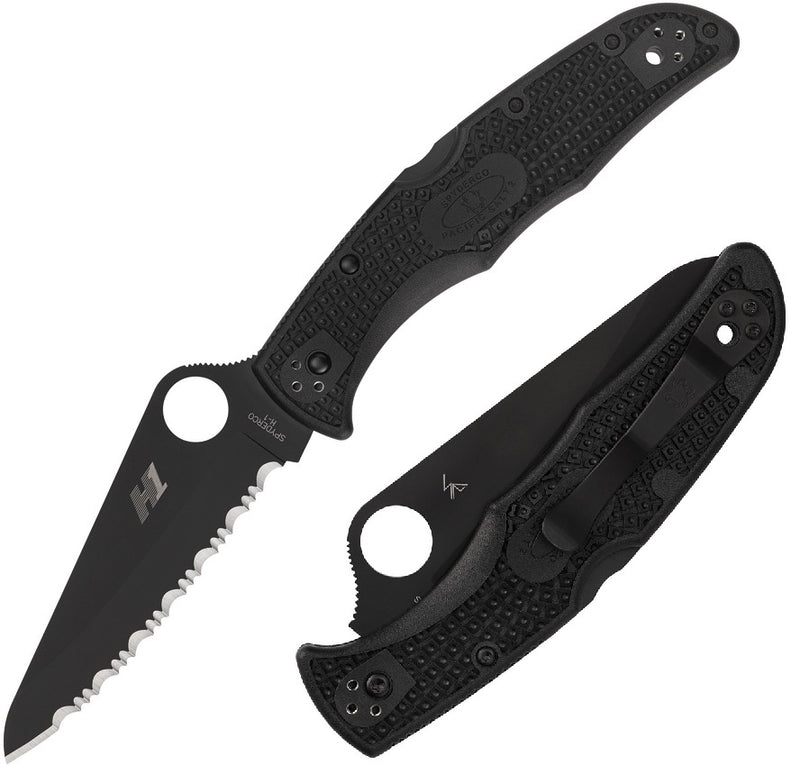 Spyderco Pacific Salt 2 Lockback Folding Knife 3.75" H1 Steel Blade FRN Handle 91SBBK2 -Spyderco - Survivor Hand Precision Knives & Outdoor Gear Store