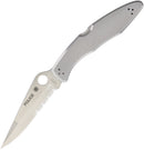 Spyderco Police Model Lockback Folding Knife 4.25" Part Serrated VG-10 Steel Blade 2Cr13 Stainless Handle SC7PS -Spyderco - Survivor Hand Precision Knives & Outdoor Gear Store