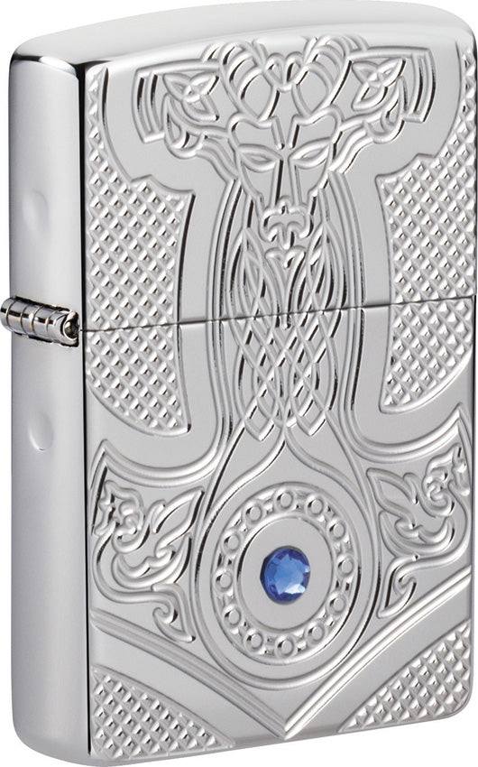 Zippo Medieval Design Lighter Chrome All Metal Construction Dimensions: 1.44" x 2.25" 17104 -Zippo - Survivor Hand Precision Knives & Outdoor Gear Store