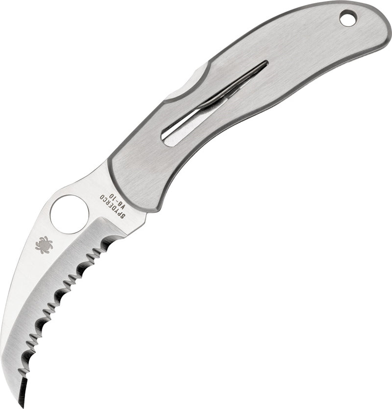 Spyderco Harpy Folding Knife 2.75" Satin VG-10 Steel Blade 2Cr13 Stainless Handle SC8S -Spyderco - Survivor Hand Precision Knives & Outdoor Gear Store