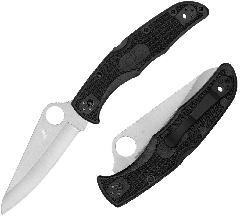 Spyderco Pacific Salt 2 Lockback Folding Knife 3.88" H1 Steel Blade Black Bi-Directional Texture FRN Handle 91PBK2 -Spyderco - Survivor Hand Precision Knives & Outdoor Gear Store