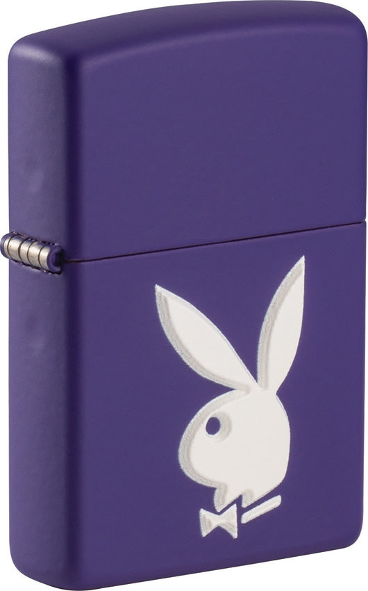 Zippo Playboy Rabbit Lighter Purple All Metal Construction Dimensions: 1.44" x 2.25" 17097 -Zippo - Survivor Hand Precision Knives & Outdoor Gear Store