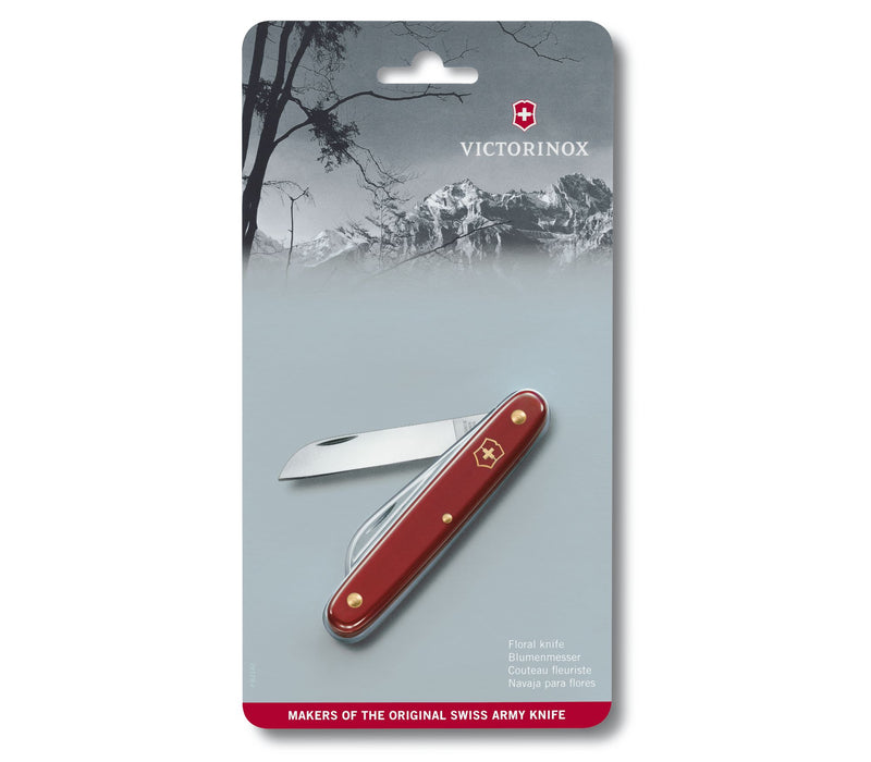 Victorinox Floral Folding Knife 2.5" Stainless Steel Sheepsfoot Blade Red Synthetic Handle 39050B1 -Victorinox - Survivor Hand Precision Knives & Outdoor Gear Store