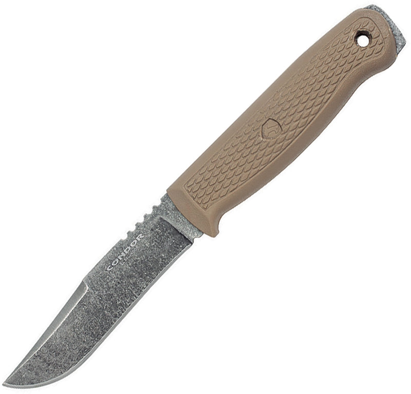 Condor Bushglider Fixed Knife 4.25" 1095HC Steel Full Blade Tan Polypropylene Handle TK394842HC -Condor - Survivor Hand Precision Knives & Outdoor Gear Store