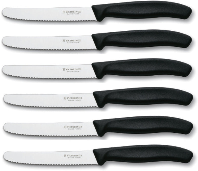 Victorinox Six Piece Fixed Knife 4.25" Stainless Steel Blade Black Nylon Handle 67833X8 -Victorinox - Survivor Hand Precision Knives & Outdoor Gear Store