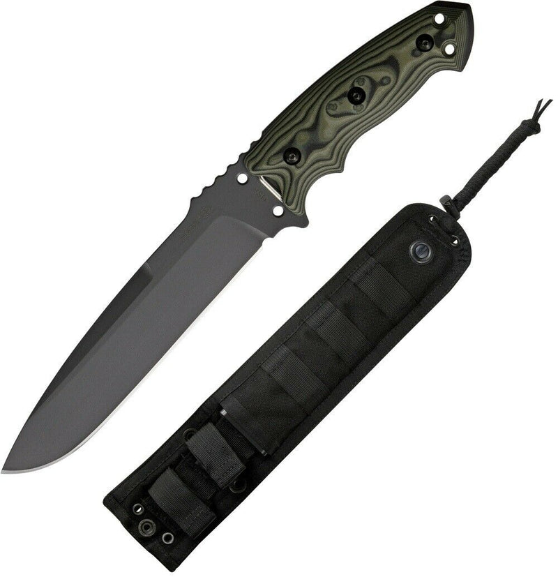 Hogue Tactical Fixed Knife 7" A2 Tool Steel Drop Point Blade Green G-10 G-Mascus Handle 35158 -Hogue - Survivor Hand Precision Knives & Outdoor Gear Store