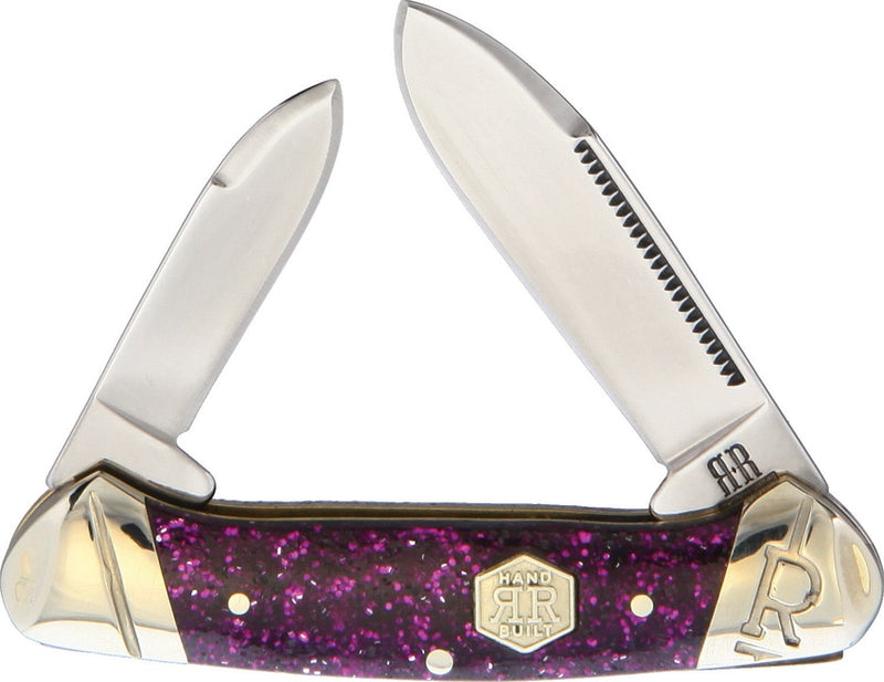 Rough Ryder Sparkle Mini Canoe Pocket Knife Stainless Steel Blades Acrylic Handle 2017 -Rough Ryder - Survivor Hand Precision Knives & Outdoor Gear Store