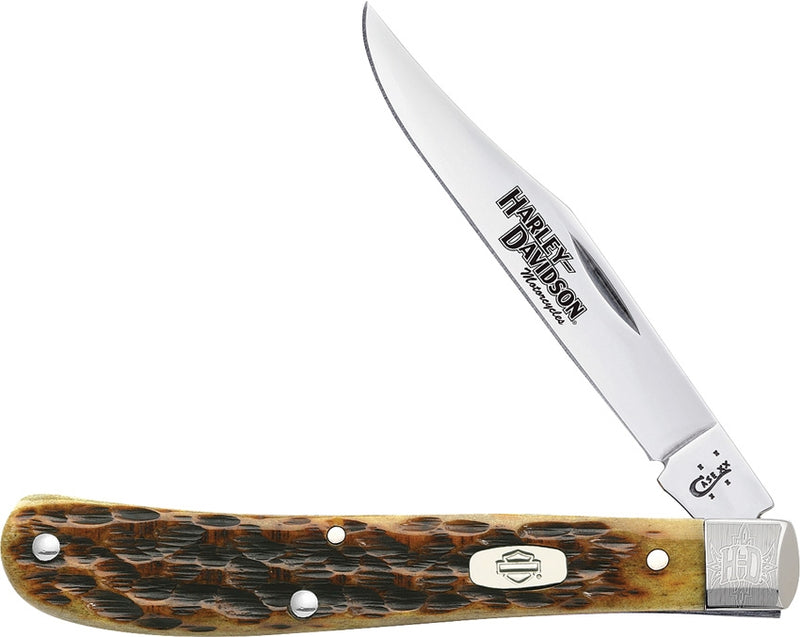 Case XX Slimline Trapper Harley Folding Knife 3.25" Stainless Blade Jigged Bone 52153 -Case Cutlery - Survivor Hand Precision Knives & Outdoor Gear Store