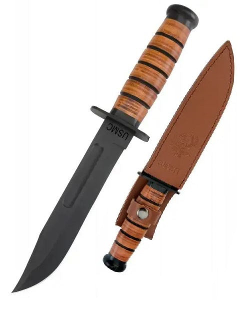 United Cutlery Combat Fixed Knife 7" 420 Steel Blade Stacked Leather Handle 3092 -United Cutlery - Survivor Hand Precision Knives & Outdoor Gear Store